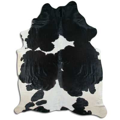 Sort og hvidt koskind XXL