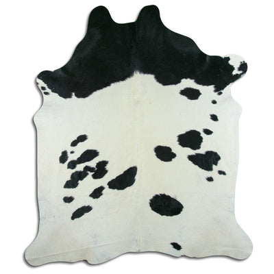 Sort og hvidt koskind XL