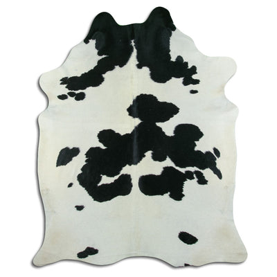 Sort og hvidt koskind XL