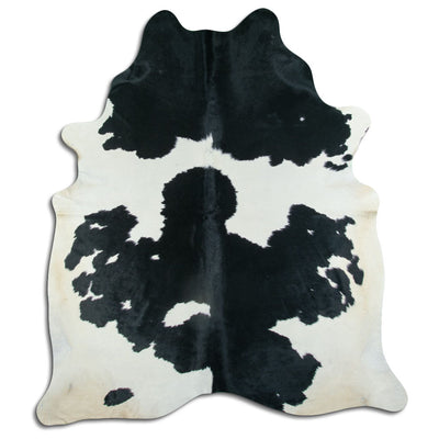 Sort og hvidt koskind XXL