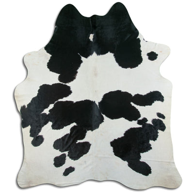 Sort og hvidt koskind XL