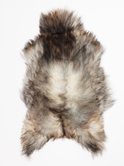 Gråt islandsk lammeskind XL