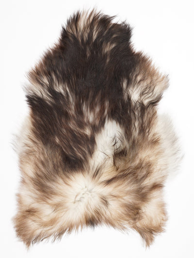 Gråt islandsk lammeskind XL