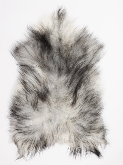 Gråt islandsk lammeskind XL