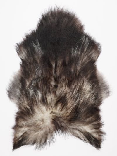 Gråt islandsk lammeskind XL