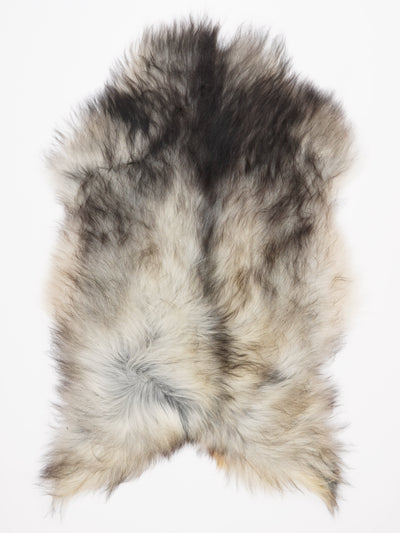 Gråt islandsk lammeskind XL