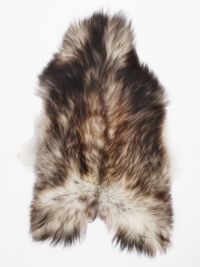 Gråt islandsk lammeskind XL