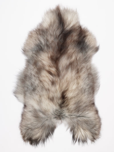 Gråt islandsk lammeskind XL