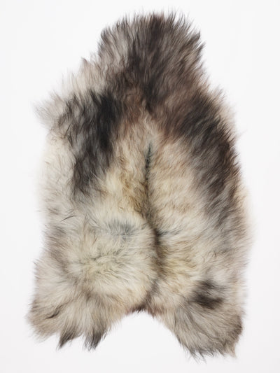 Gråt islandsk lammeskind XL