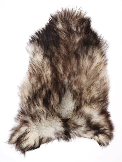 Gråt islandsk lammeskind XL