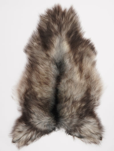 Gråt islandsk lammeskind XL