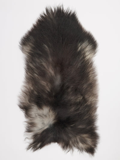 Gråt islandsk lammeskind XL