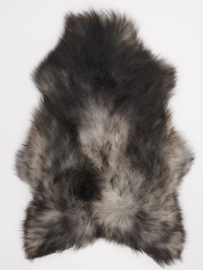 Gråt islandsk lammeskind XL