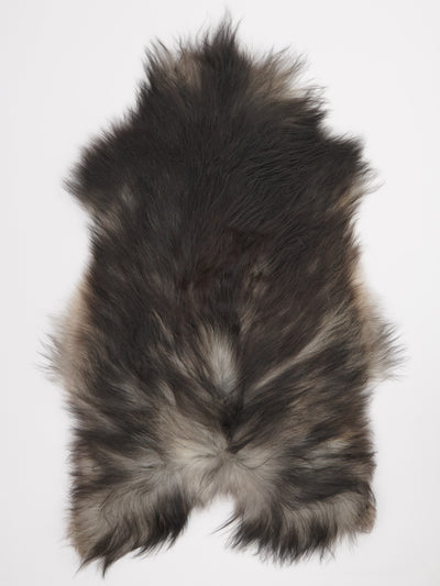 Gråt islandsk lammeskind XL