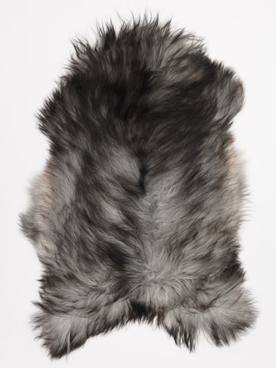 Gråt islandsk lammeskind XL