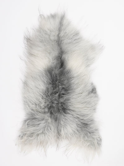 Gråt islandsk lammeskind XL