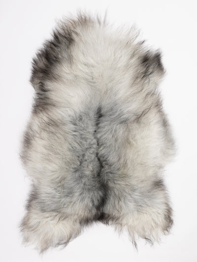 Gråt islandsk lammeskind XL