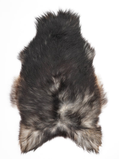 Gråt islandsk lammeskind XL