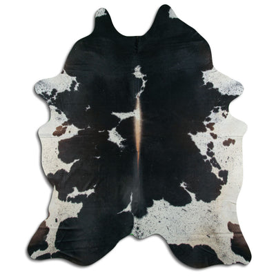 Sort og hvidt koskind XXXL