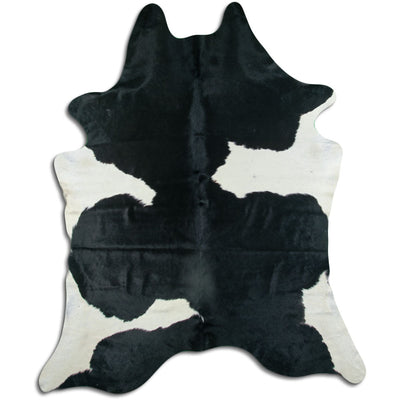 Sort og hvidt koskind XXL