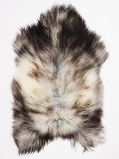 Gråt islandsk lammeskind XL