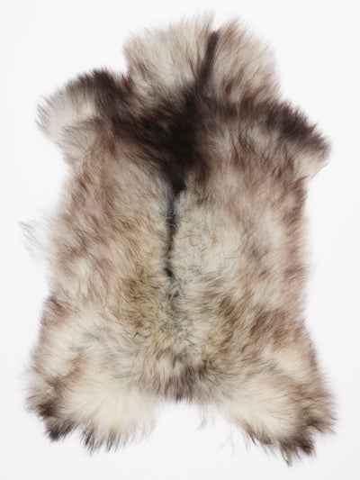 Gråt islandsk lammeskind XL