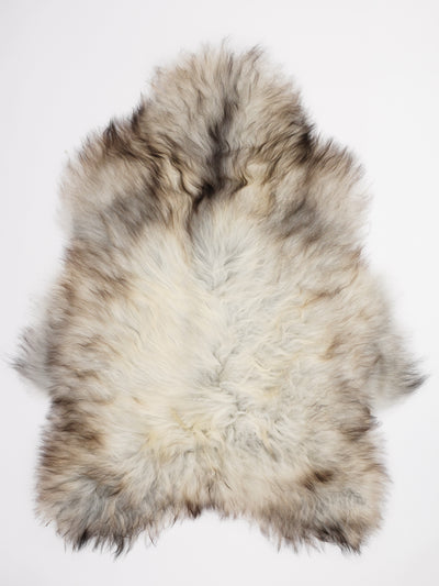 Gråt islandsk lammeskind XL