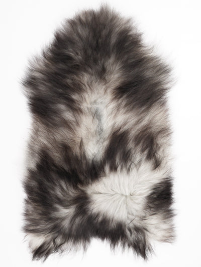 Gråt islandsk lammeskind XL