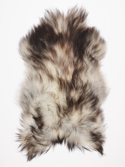 Gråt islandsk lammeskind XL