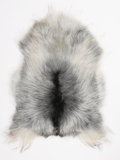 Gråt islandsk lammeskind XL