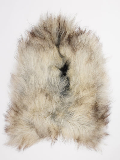 Gråt islandsk lammeskind XL