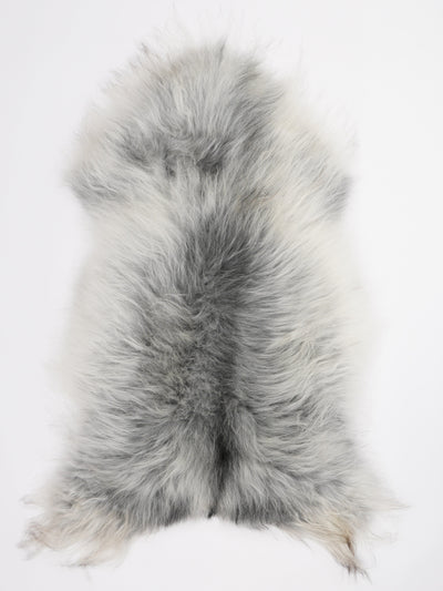 Gråt islandsk lammeskind XL