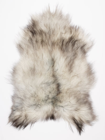 Gråt islandsk lammeskind XL