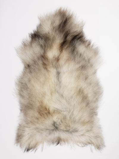 Gråt islandsk lammeskind XL