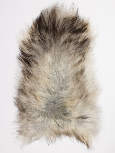 Gråt islandsk lammeskind XL