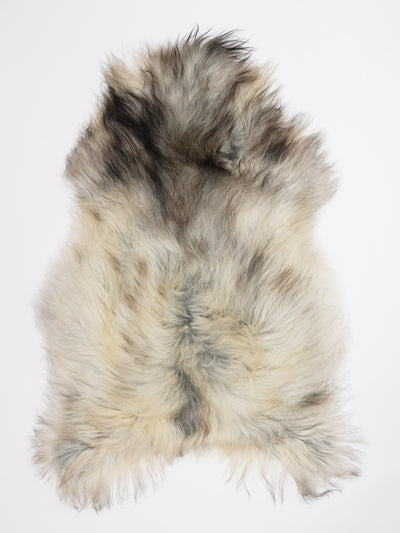 Gråt islandsk lammeskind XL