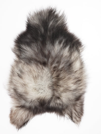 Gråt islandsk lammeskind XL
